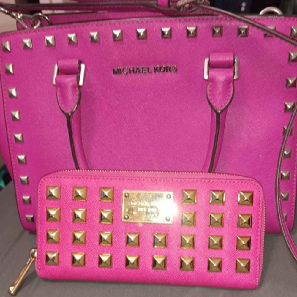 Michael Kors Hot Pink Purse and Wallet